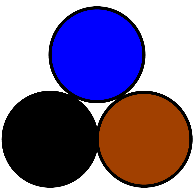 Cable blue black brown