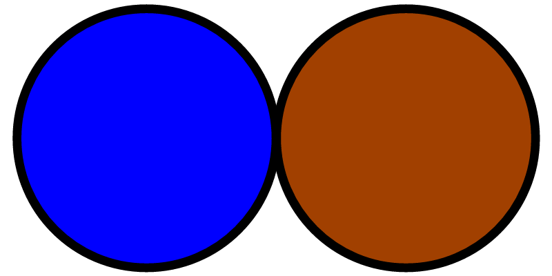 Color scheme of a blue-brown cable