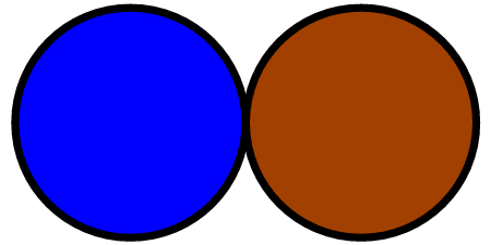 Color scheme of a blue-brown cable