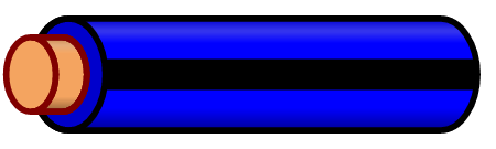 Blue Wire with Black Stripe