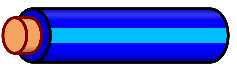 Blue Wire with Lightblue Stripe