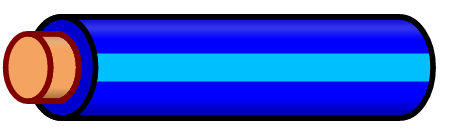 Blue Wire with Lightblue Stripe