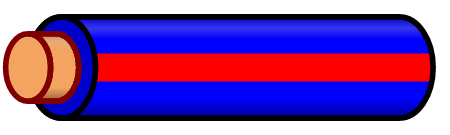 Blue Wire with Red Stripe