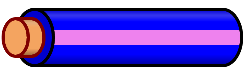 Blue Wire with Violet Stripe