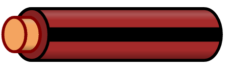Brown Wire with Black Stripe