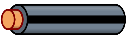 Gray Wire with Black Stripe