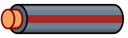 Gray Wire with Brown Stripe