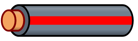 Gray Wire with Red Stripe