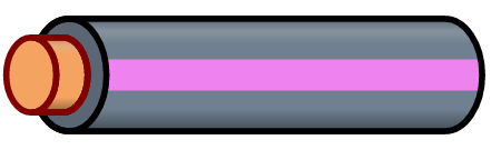 Gray Wire with Violet Stripe