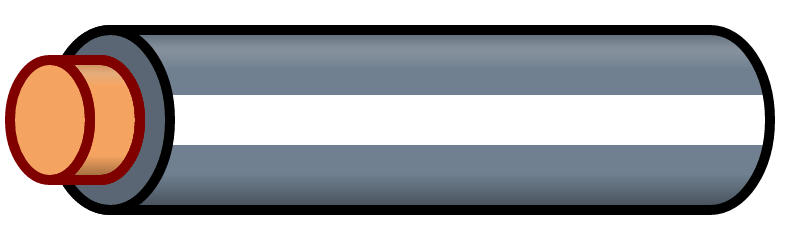 Gray Wire with White Stripe