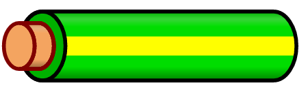 Green Wire with Yellow Stripe