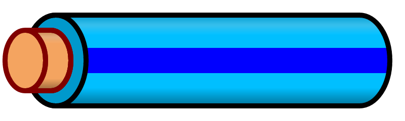 Lightblue Wire with Blue Stripe