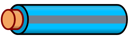 Lightblue Wire with Gray Stripe
