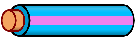 Lightblue Wire with Violet Stripe