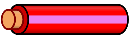 Red Wire with Violet Stripe