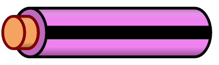 Violet Wire with Black Stripe