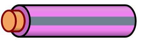 Violet Wire with Gray Stripe
