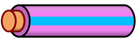 Violet Wire with Lightblue Stripe
