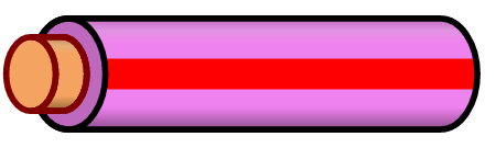 Violet Wire with Red Stripe