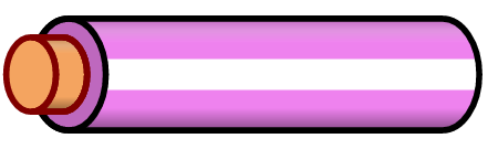 Violet Wire with White Stripe