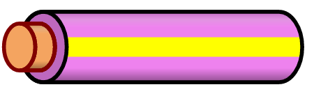 Violet Wire with Yellow Stripe
