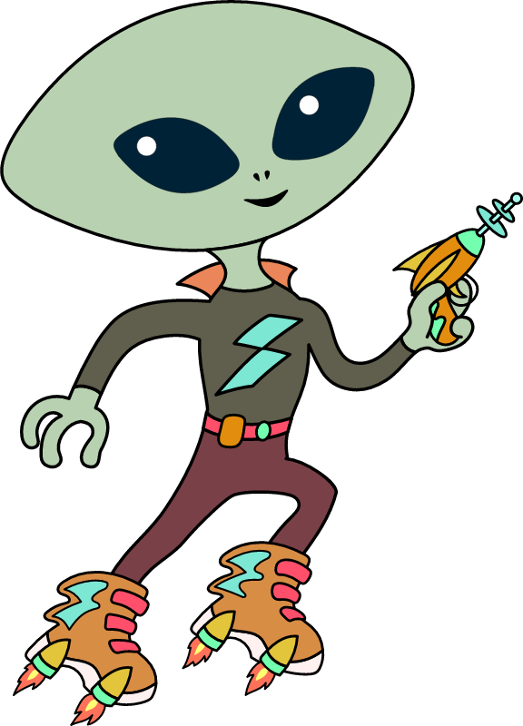 Alien with Laser Gun