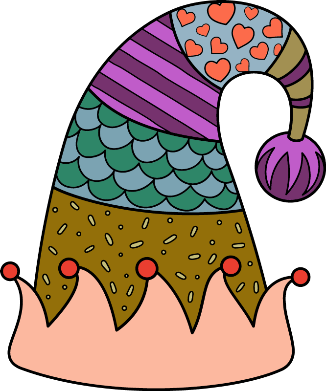 Gnome Hat with Seamless Pattern 