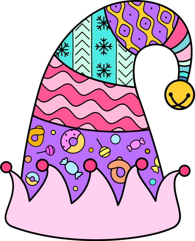 Gnome Hat with Seamless Pattern 