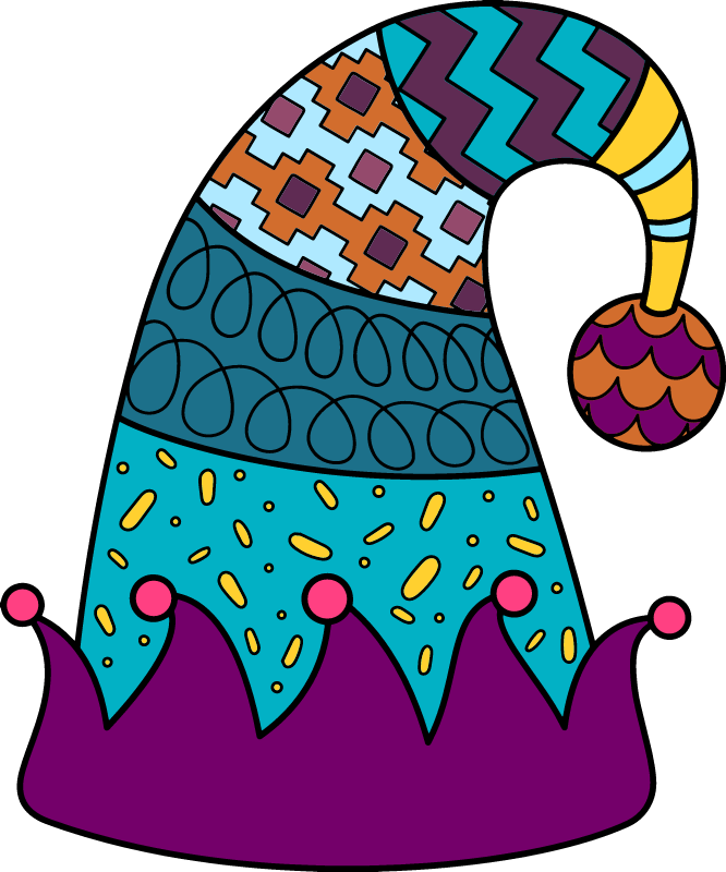 Gnome Hat with Seamless Pattern 