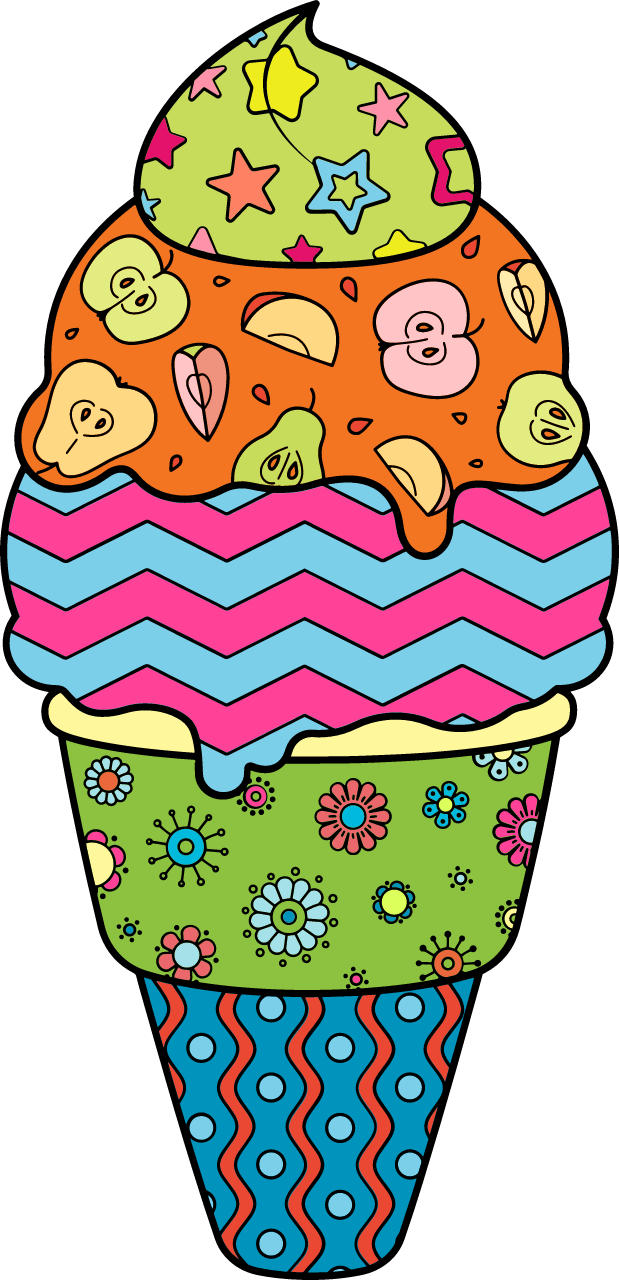  Ice Cream with Pattern 