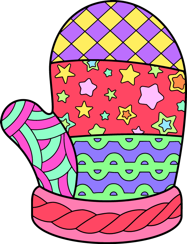  Mitten with Pattern 
