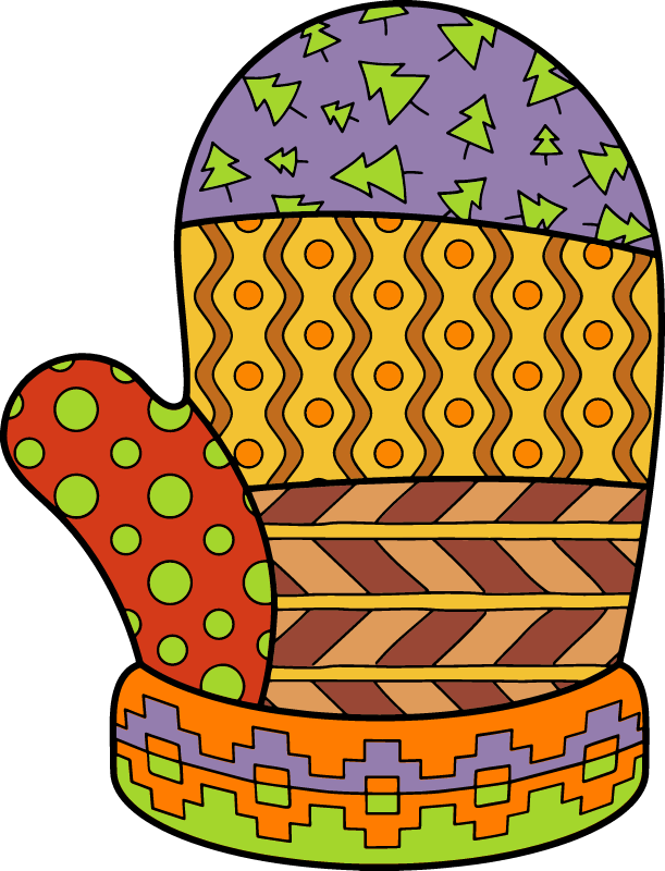  Mitten with Pattern 