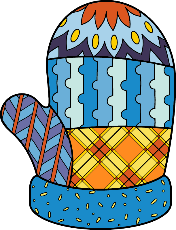  Mitten with Pattern 