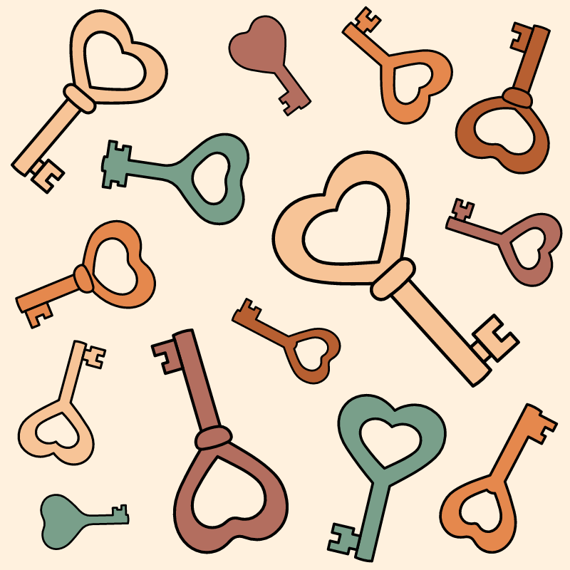 Seamless key Pattern 