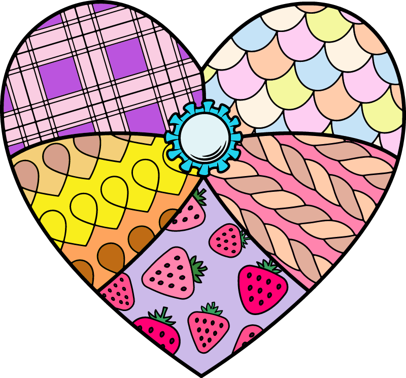 Patterned Valentine’s Heart 
