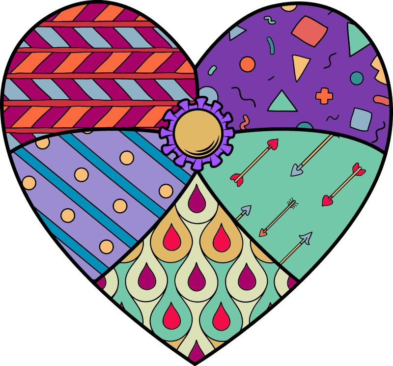  Patterned Valentine’s Heart 