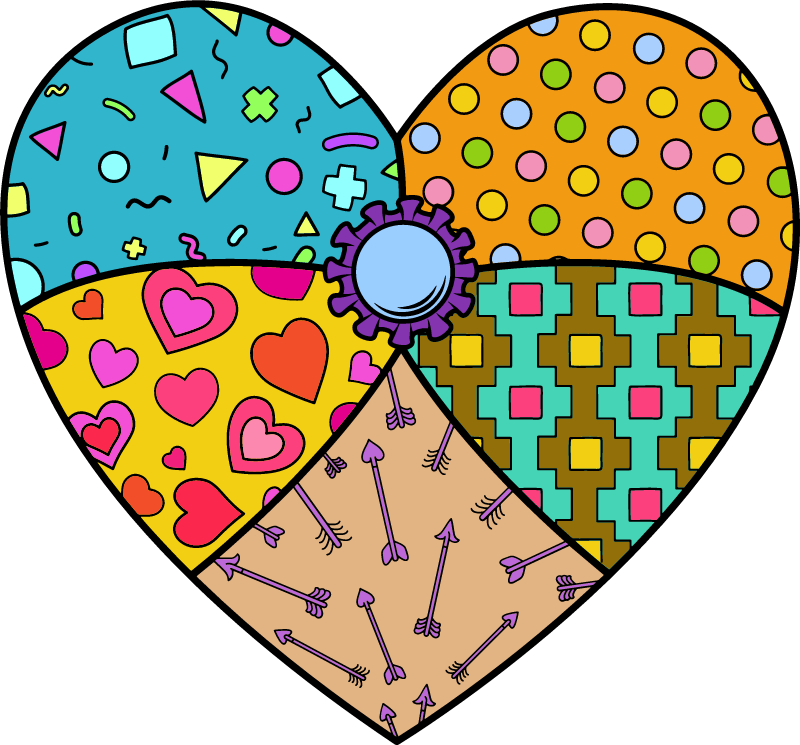  Patterned Valentine’s Heart 