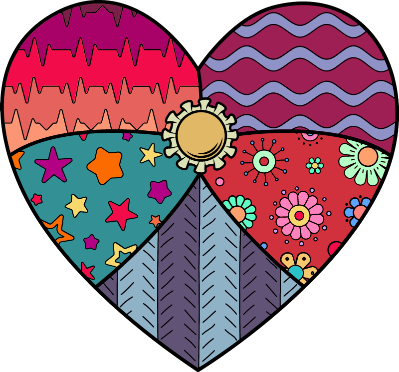  Patterned Valentine’s Heart 