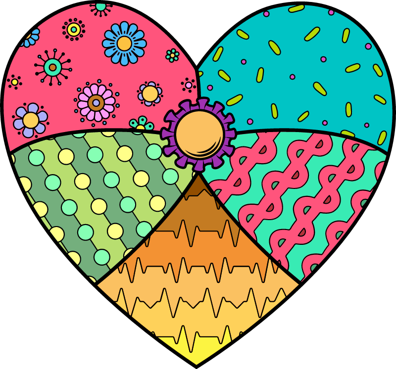  Patterned Valentine’s Heart 