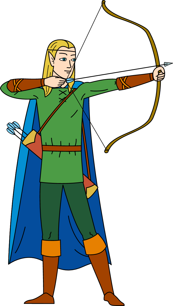 Cartoon Archer Elf