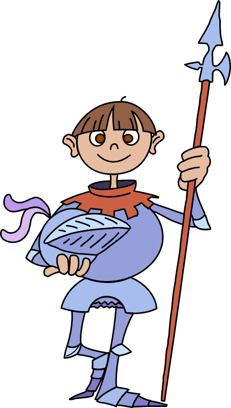 Cartoon Young Knight