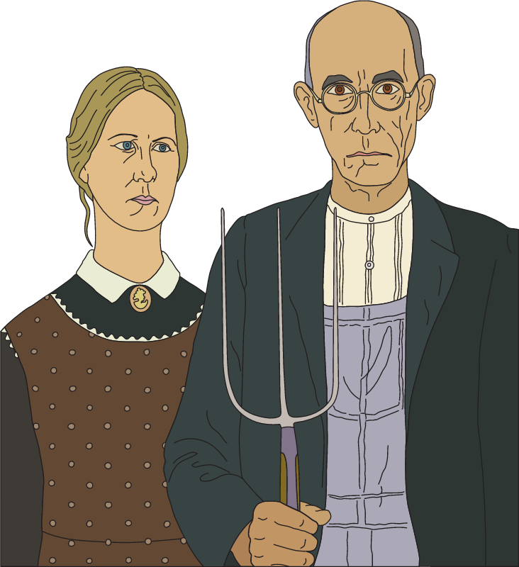American Gothic by Grant Wood