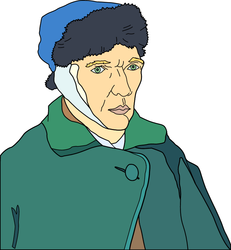 Self-Portrait with Bandaged Ear by Vincent van Gogh