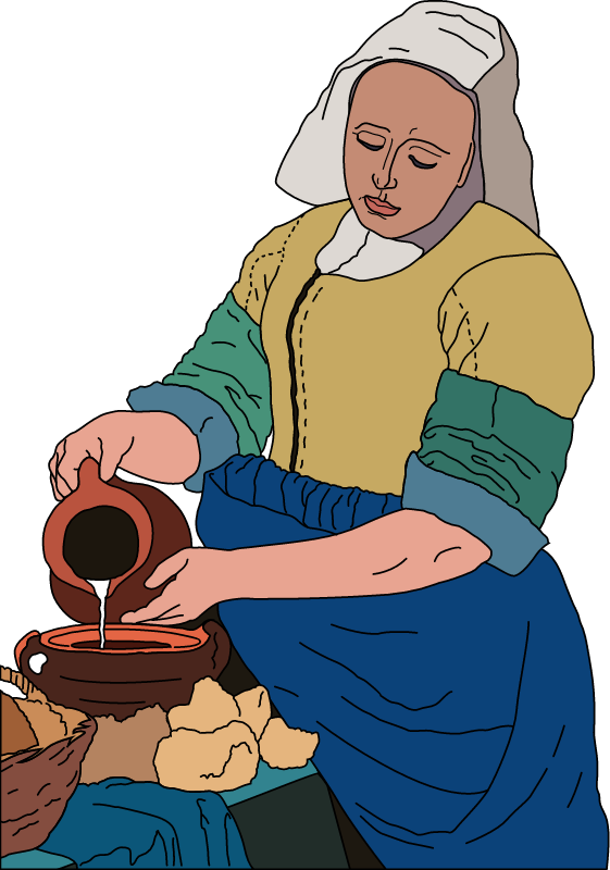 The Milkmaid by Johannes Vermeer