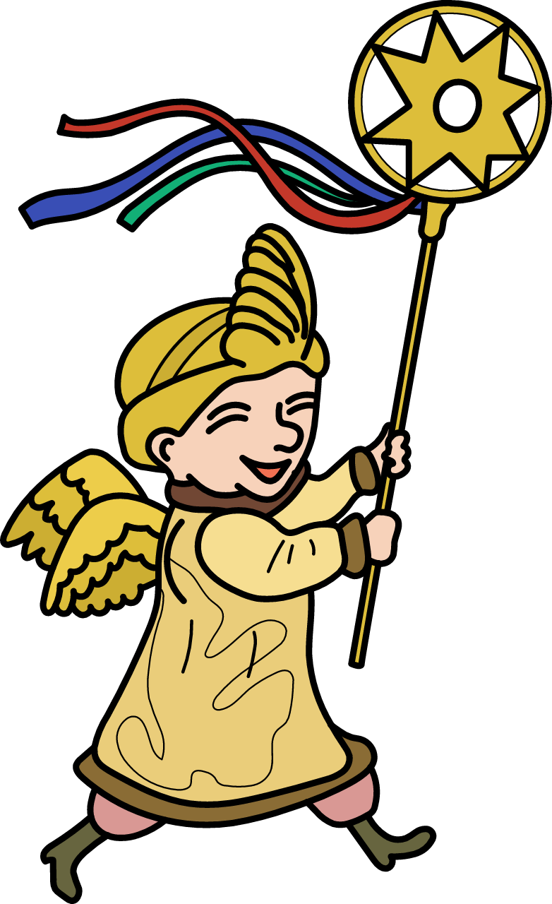 Star bearer carries the Christmas star