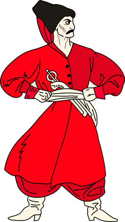 Enei, a Zaporizhian Cossack character from "Eneida" by Kotliarevskyi