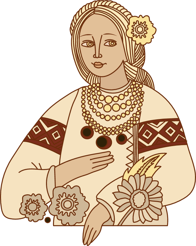 Ukrainian girl in a traditional costume