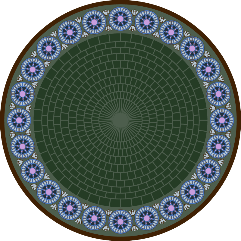 Fancy Circle from Lance Parfum Rodo by Alphonse Mucha