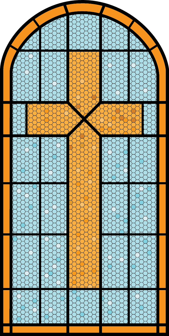 Cross Stained Glass Window