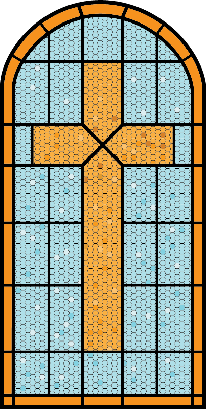 Cross Stained Glass Window